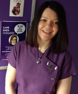 Jen Hurst, Reflexologist at Lane Ends Podiatry, Warrington